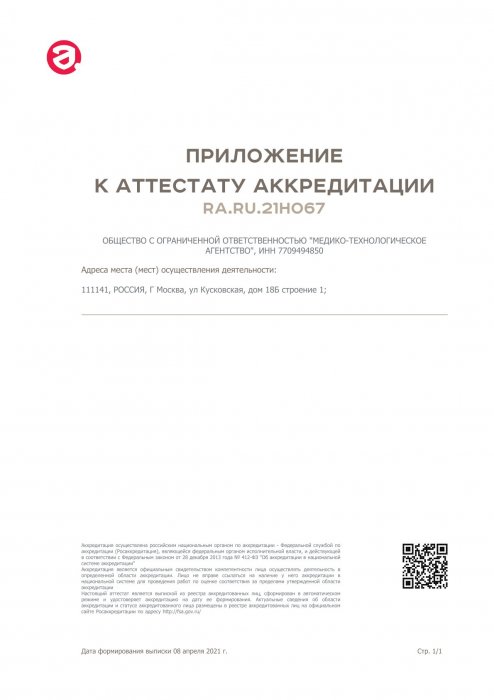 Аттестат аккредитации